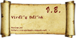 Virág Bánk névjegykártya