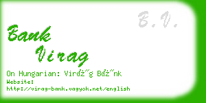 bank virag business card